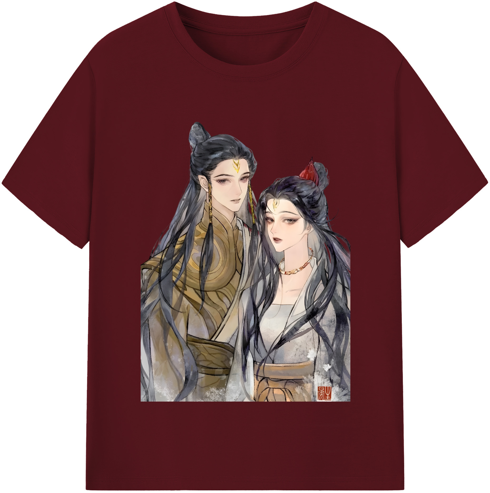 （画像用） Ne Zha 2 ナタ 魔童の大暴れ 綿100％半袖Tシャツ（フロントプリント）